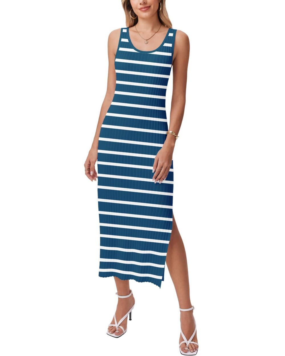 Midi Bodycon Sweater Dress, SZ L, 4H-147D005
